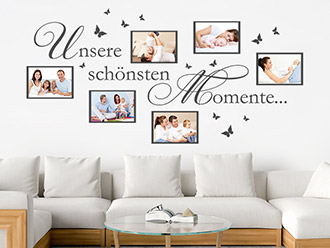 Wandtattoo Fotorahmen Unsere schönsten Momente