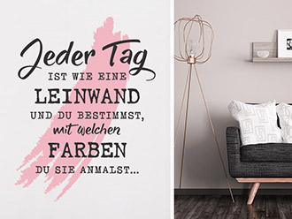 Wandtattoo Jeder Tag ist wie eine Leinwand...