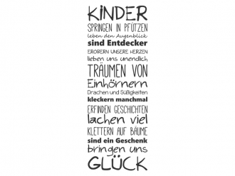 Wandtattoo Kinderglück Motivansicht