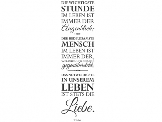 Wandtattoo Die wichtigste Stunde... Motivansicht