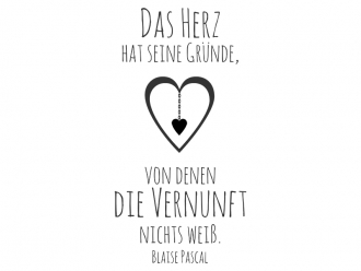 Wandtattoo Das Herz hat seine Gründe... Motivansicht