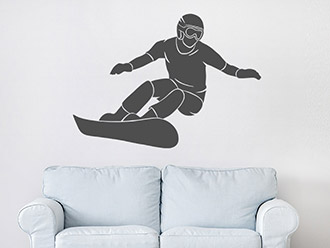 Wandtattoo Snowboard