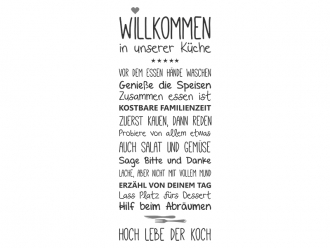 Wandtattoo Willkommen in unserer Küche Motivansicht