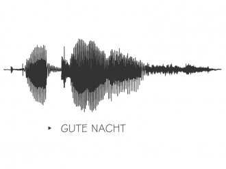 Wandtattoo Gute Nacht Klang in Wellenform Motivansicht