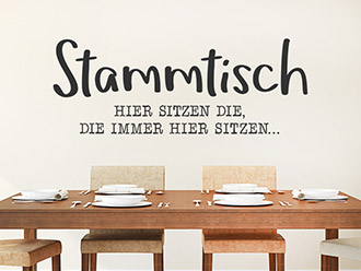 Wandtattoo Stammtisch