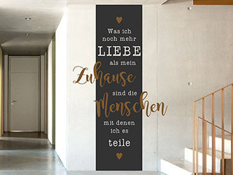 Wandtattoo Wandbanner Was ich noch mehr liebe