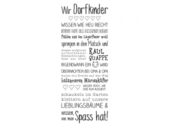 Wandtattoo Wir Dorfkinder Motivansicht