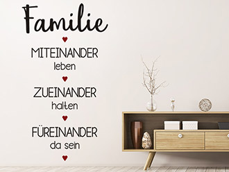 Wandtattoo Familien Miteinander