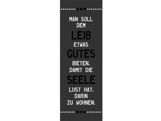 Wandtattoo Wandbanner Man soll dem Leib Motivansicht