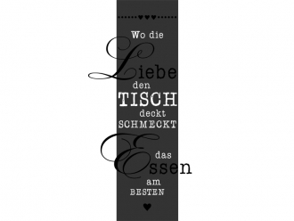 Wandtattoo Wandbanner Wo die Liebe Motivansicht