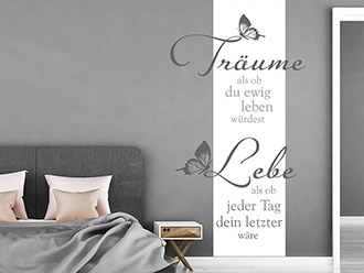 Wandtattoo Wandbanner Träume als ob du...