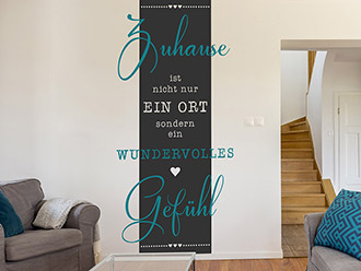 Wandtattoo Wandbanner Zuhause ist nicht nur ein Ort