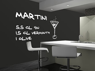 Wandtattoo Martini