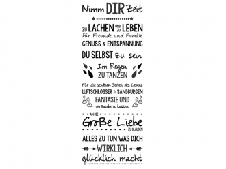 Wandtattoo Nimm dir Zeit für Dich Motivansicht