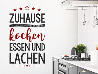 Wandtattoo Zusammen kochen