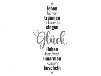Wandtattoo Glücksworte Motivansicht