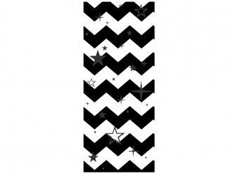 Wandtattoo Wandbanner Zickzack und Sterne Motivansicht