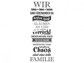 Wandtattoo Wir sind eine tolle Familie Motivansicht