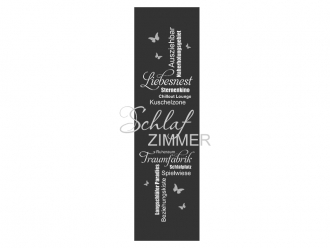 Wandtattoo Wandbanner Schlafzimmer Motivansicht