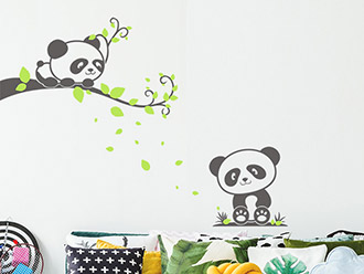 Wandtattoo Pandas