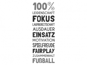 Wandtattoo 100 Prozent Fußball Motivansicht