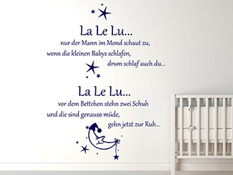 Wandbanner La Le Lu Wandtattoo Schlaflied