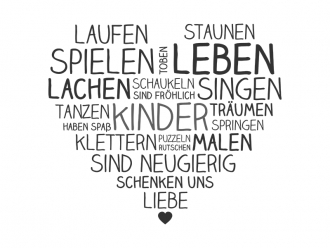 Wandtattoo Kinderherz Motivansicht