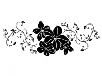 Wandtattoo Ornament Blütenpracht Motivansicht
