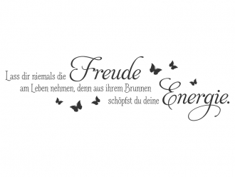 Wandtattoo Freude am Leben Motivansicht