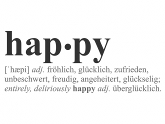 Wandtattoo Happy Dictionary Motivansicht
