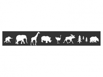 Wandtattoo Bordüre Tiere Motivansicht