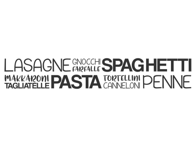 Wandtattoo Bordüre Pasta Motivansicht