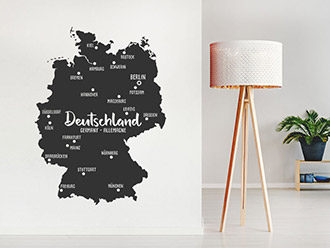 Wandtattoo Deutschland Karte