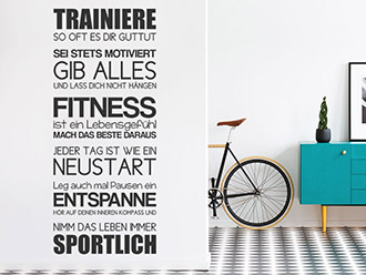 Wandtattoo Trainiere Sportlich