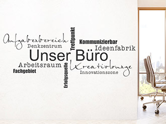 Wandtattoo Unser Büro