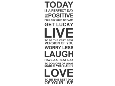 Wandtattoo Perfect day Motivansicht