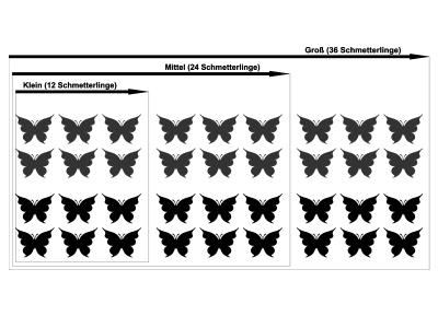 Wandtattoo Schmetterlinge Set Motivansicht