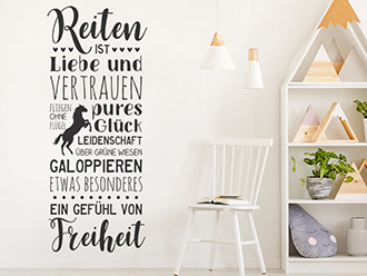 Wandtattoo Reiten