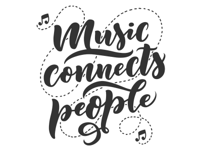 Wandtattoo Music connects people Motivansicht