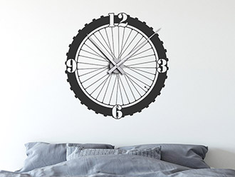 Wandtattoo Fahrrad Uhr