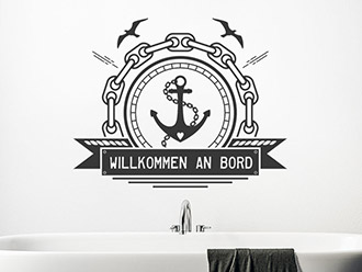 Wandtattoo Willkommen an Bord