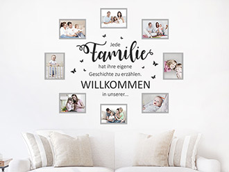 Wandtattoo Fotorahmen Jede Familie