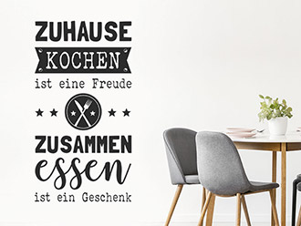 Wandtattoo Zuhause kochen