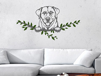 Wandtattoo Labrador Retriever Hund