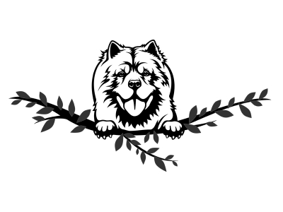 Wandtattoo Chow Chow Motivansicht