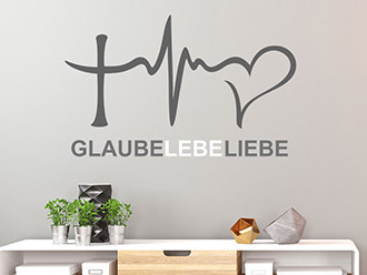 Wandtattoo Glaube Lebe Liebe