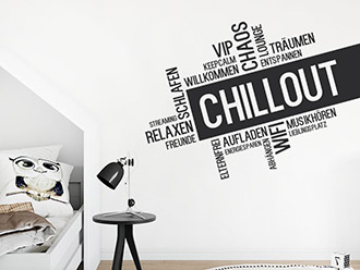 Moderne Chillout Wortwolke