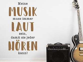 Wandtattoo Musik Laut Hören