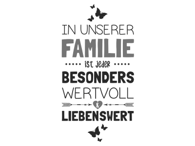 Wandtattoo In unserer Familie... Motivansicht
