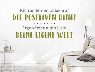 Wandtattoo Die positiven Dinge